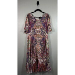 NWOT The Pyramid Collection Dress Womens Large‎ Pink Colorful Boho Artsy Hippie